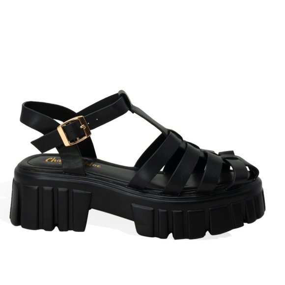 Chase + Chloe Shoes - Women 's Platform Wedge Sandals Open Toe Adjustable Ankle Strap Chunky Heel